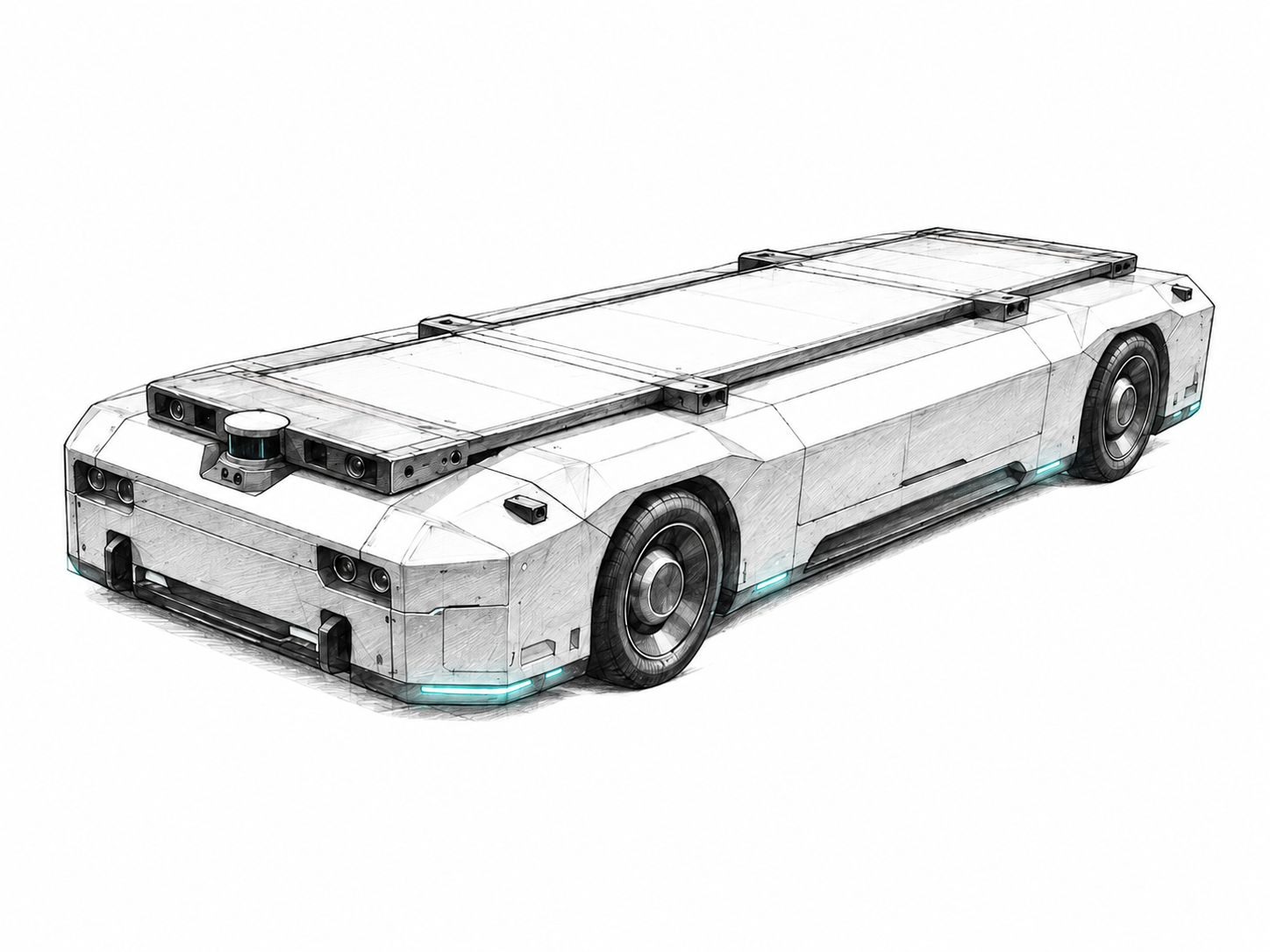 Concept drawing of the General Axis autonomous terminal vehicle